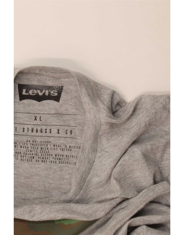 Levi's Mens Graphic T-Shirt Top XL Grey Cotton