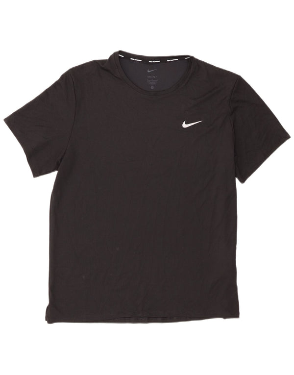 Nike Mens Dri Fit T-Shirt Top Large Black Polyester