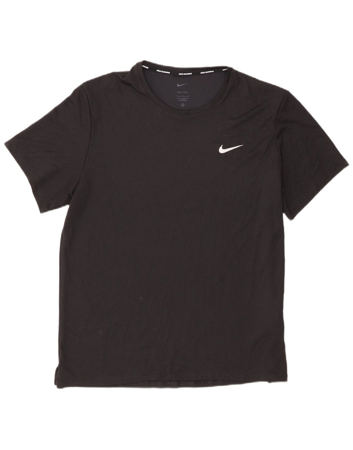 Nike Mens Dri Fit T-Shirt Top Large Black Polyester