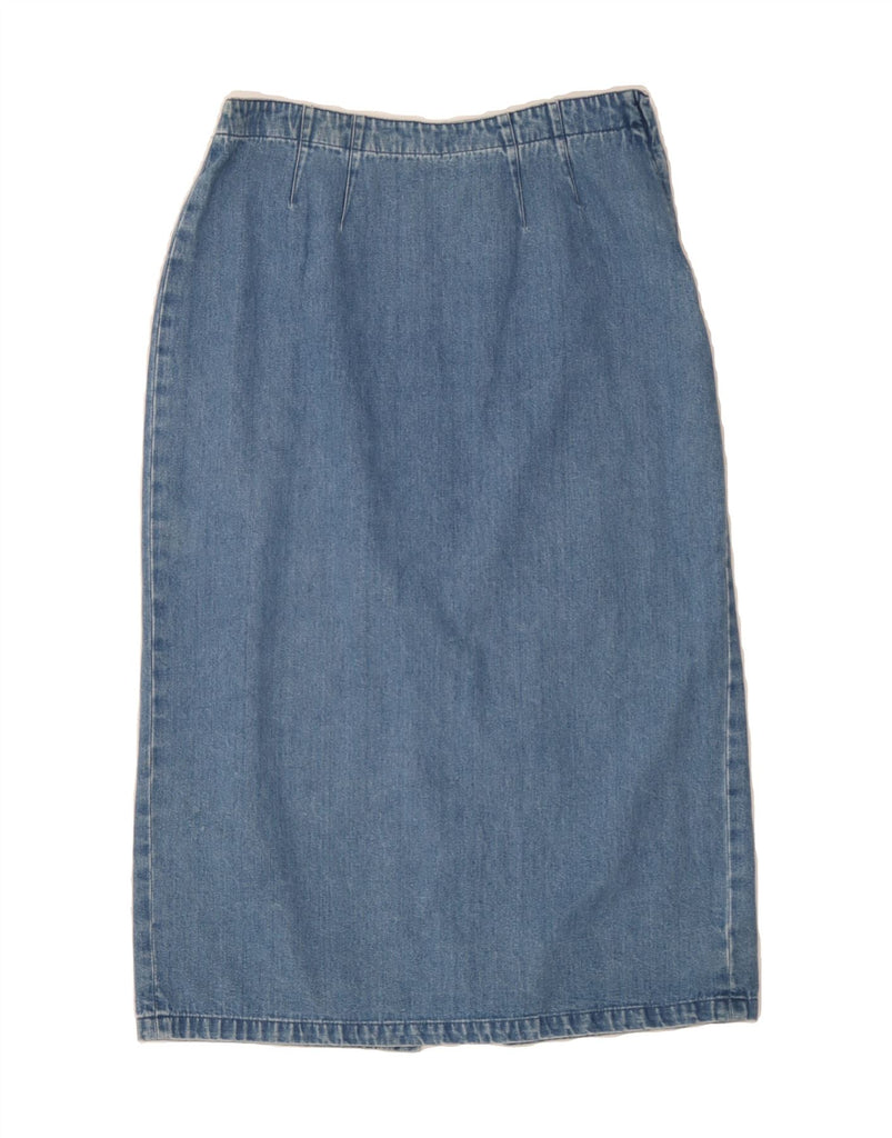 EDDIE BAUER Womens High Waist Maxi Denim Skirt US 10 Large W30 Blue Cotton Vintage Eddie Bauer and Second-Hand Eddie Bauer from Messina Hembry 