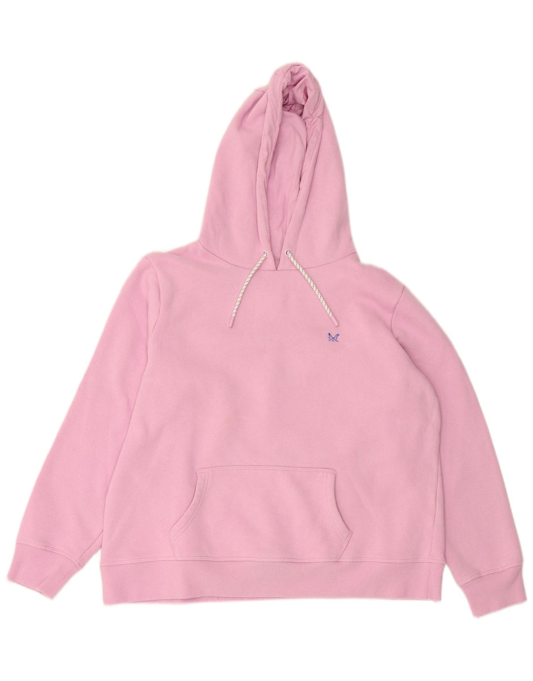 CREW CLOTHING Womens Crop Hoodie Jumper UK 18 XL Pink Cotton