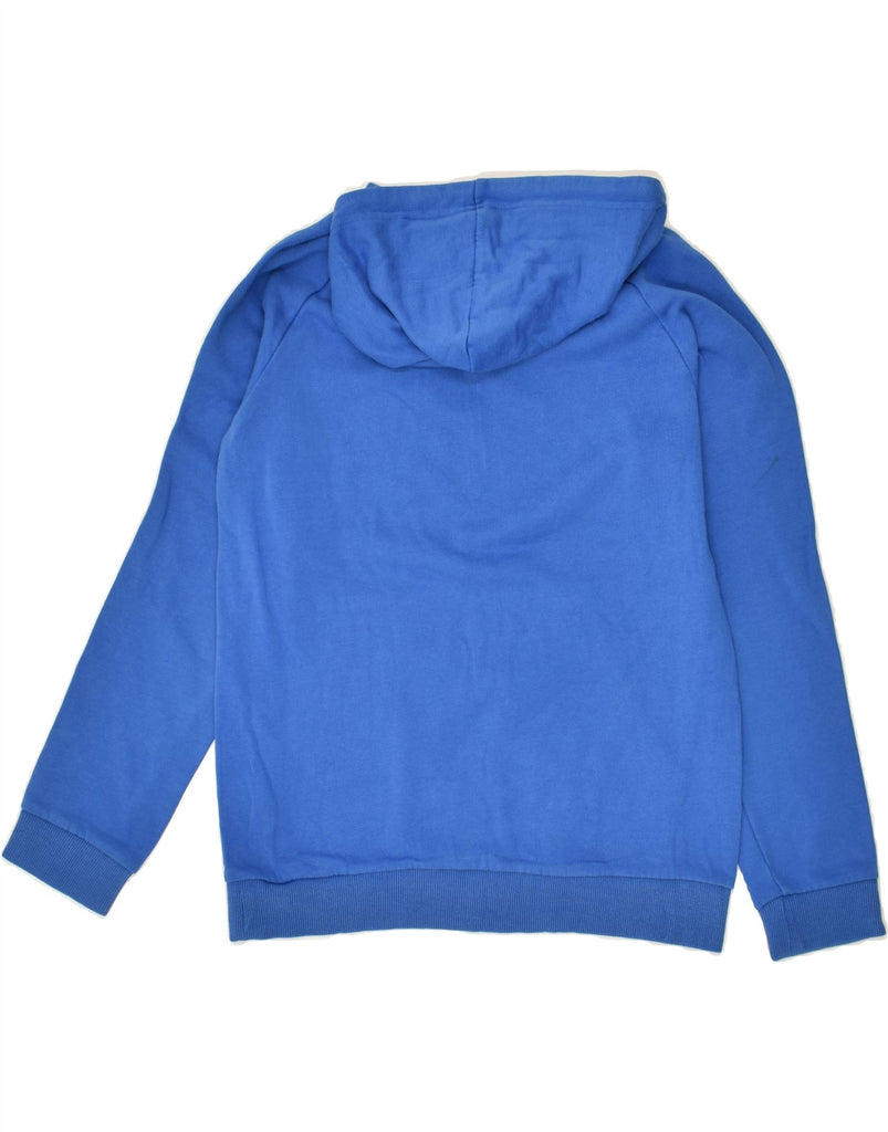 ADIDAS Boys Graphic Hoodie Jumper 11-12 Years Blue Vintage Adidas and Second-Hand Adidas from Messina Hembry 