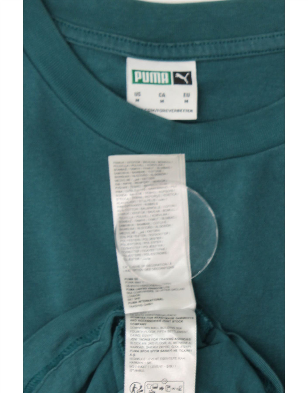 PUMA Mens Graphic T-Shirt Top Medium Green Cotton