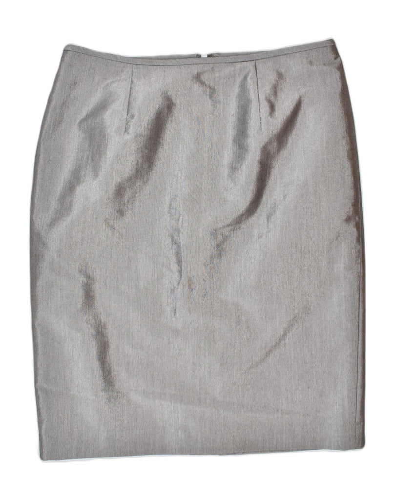 CALVIN KLEIN Womens Straight Skirt W32 Medium Grey Polyester Classic | Vintage | Thrift | Second-Hand | Used Clothing | Messina Hembry 