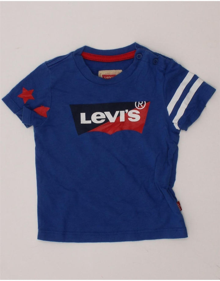 LEVI'S Baby Boys Graphic T-Shirt Top 9-12 Months Blue Cotton Vintage Levi's and Second-Hand Levi's from Messina Hembry 