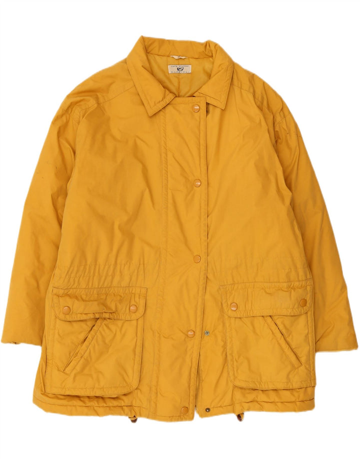 SARA GLENZER Womens Oversized Windbreaker Coat UK 14 Medium Yellow