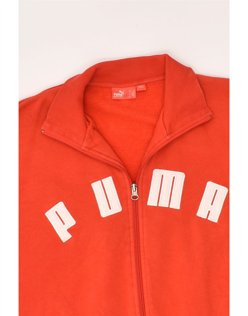 PUMA Mens Graphic Tracksuit Top Jacket XL Red Cotton | Vintage Puma | Thrift | Second-Hand Puma | Used Clothing | Messina Hembry 