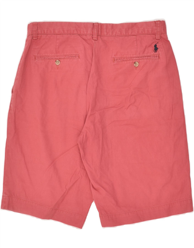POLO RALPH LAUREN Mens Chino Shorts W32 Medium Red Cotton | Vintage Polo Ralph Lauren | Thrift | Second-Hand Polo Ralph Lauren | Used Clothing | Messina Hembry 