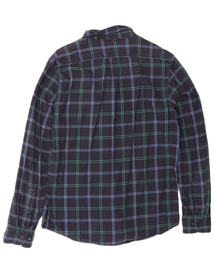 LEE Mens Regular Fit Flannel Shirt Medium Navy Blue Check