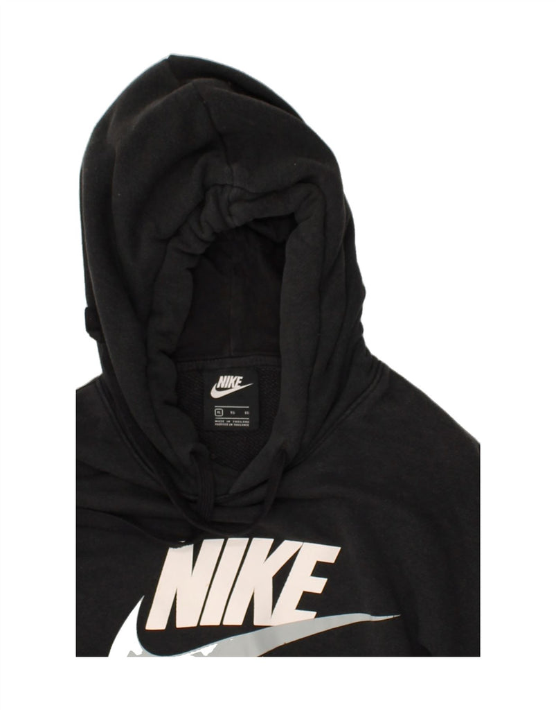 NIKE Mens Graphic Hoodie Jumper XL Black Cotton | Vintage Nike | Thrift | Second-Hand Nike | Used Clothing | Messina Hembry 