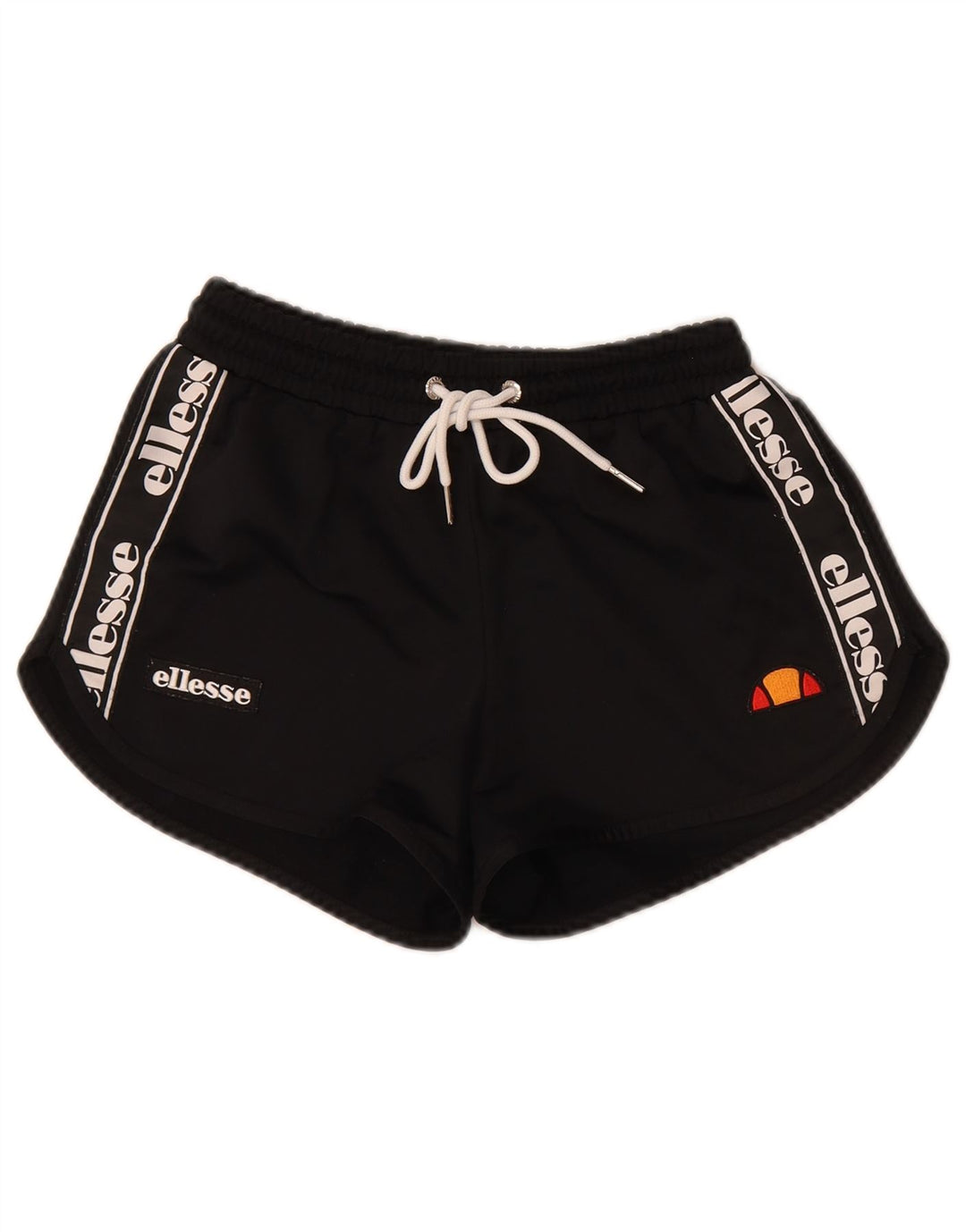 Ellesse Womens Graphic Sport Shorts UK 8 Small Black