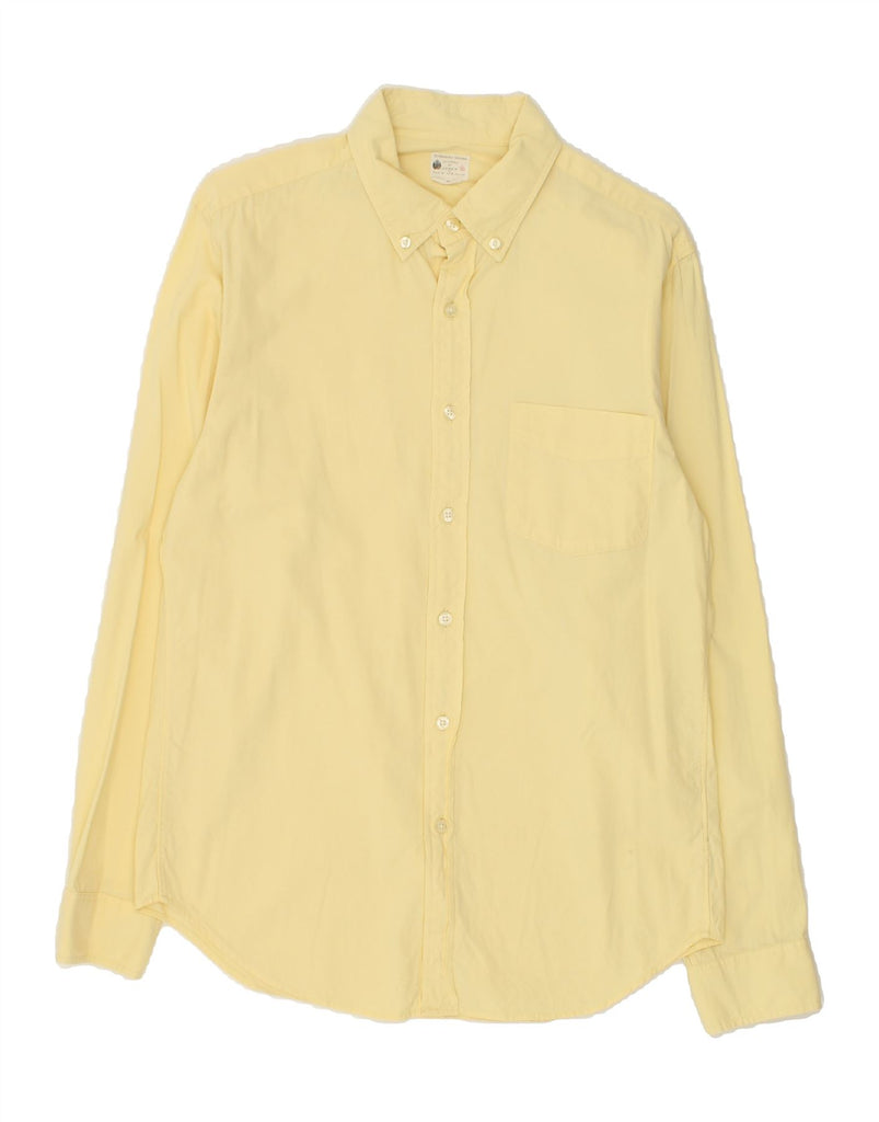 J. CREW Mens Shirt Small Yellow Cotton | Vintage J. Crew | Thrift | Second-Hand J. Crew | Used Clothing | Messina Hembry 