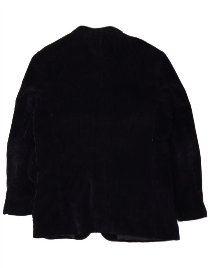 FORALL Mens 2 Button Corduroy Blazer Jacket UK 44 2XL Navy Blue
