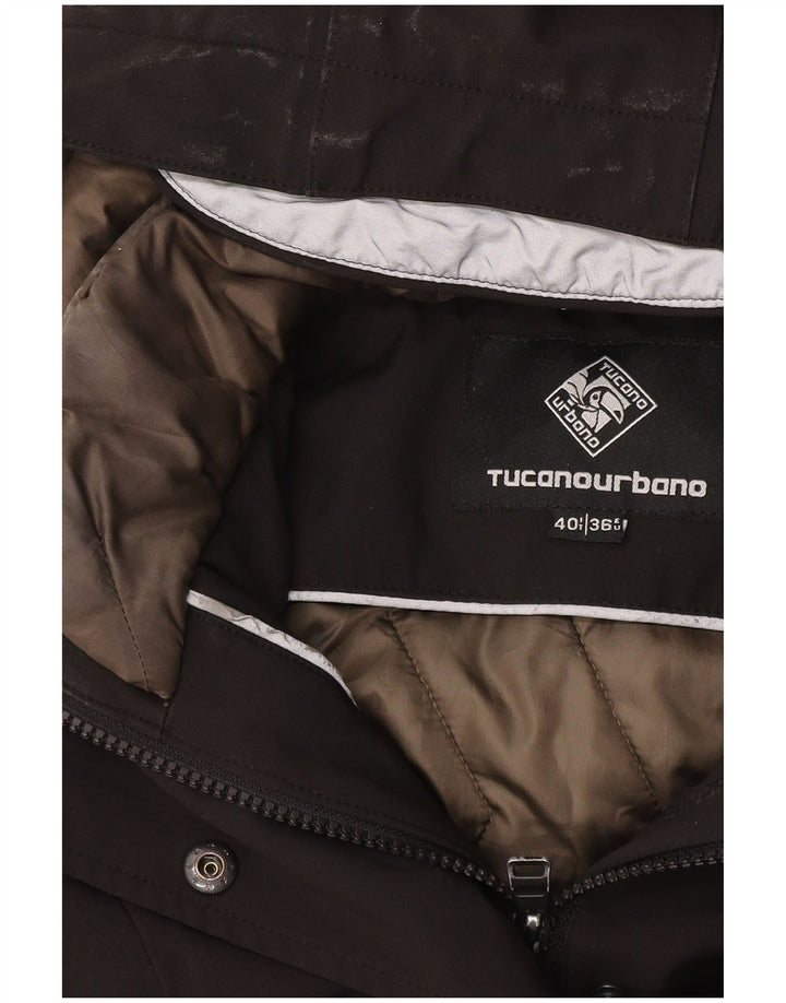 Tucano Urbano Womens Hooded Padded Coat IT 40 Small Grey