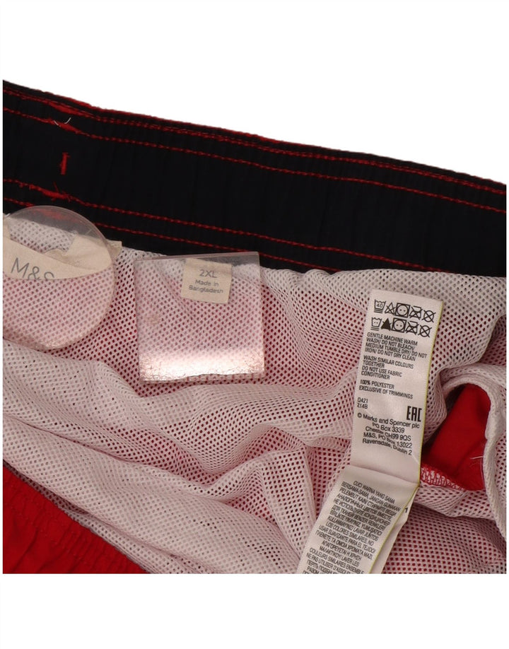 Marks & Spencer Mens Swimming Shorts 2XL  Red Polyester