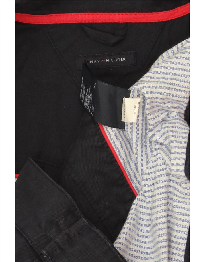 TOMMY HILFIGER Boys Graphic Bomber Jacket 13-14 Years Navy Blue Polyester Vintage Tommy Hilfiger and Second-Hand Tommy Hilfiger from Messina Hembry 