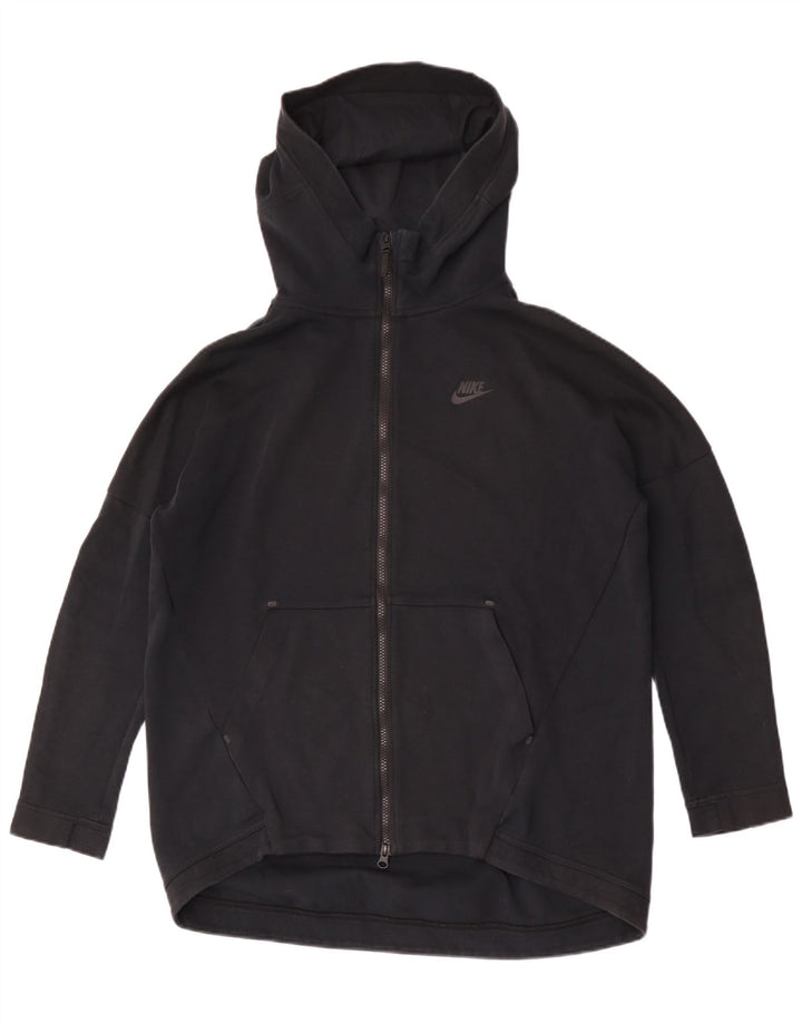 Nike Mens Zip Hoodie Sweater Medium Black Cotton