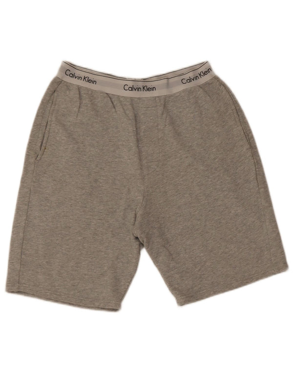 Calvin Klein Mens Graphic Sport Shorts Medium  Grey Colourblock Cotton