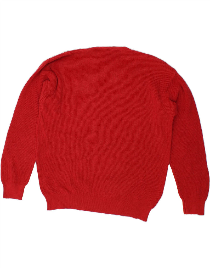HENRY COTTONS Womens Crew Neck Jumper Sweater UK 16 Large Red Cotton Vintage Henry Cottons and Second-Hand Henry Cottons from Messina Hembry 
