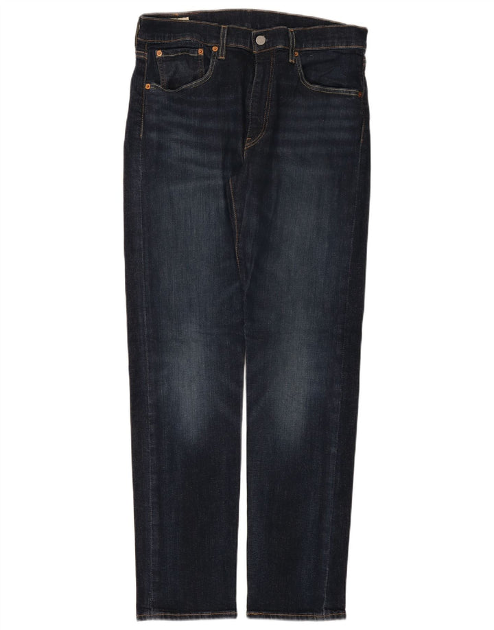 Levi's Mens 502 Tapered Jeans W32 L32 Navy Blue Cotton