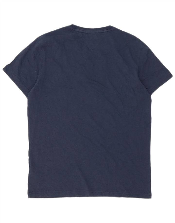 Tommy Hilfiger Mens T-Shirt Top Medium Navy Blue Cotton