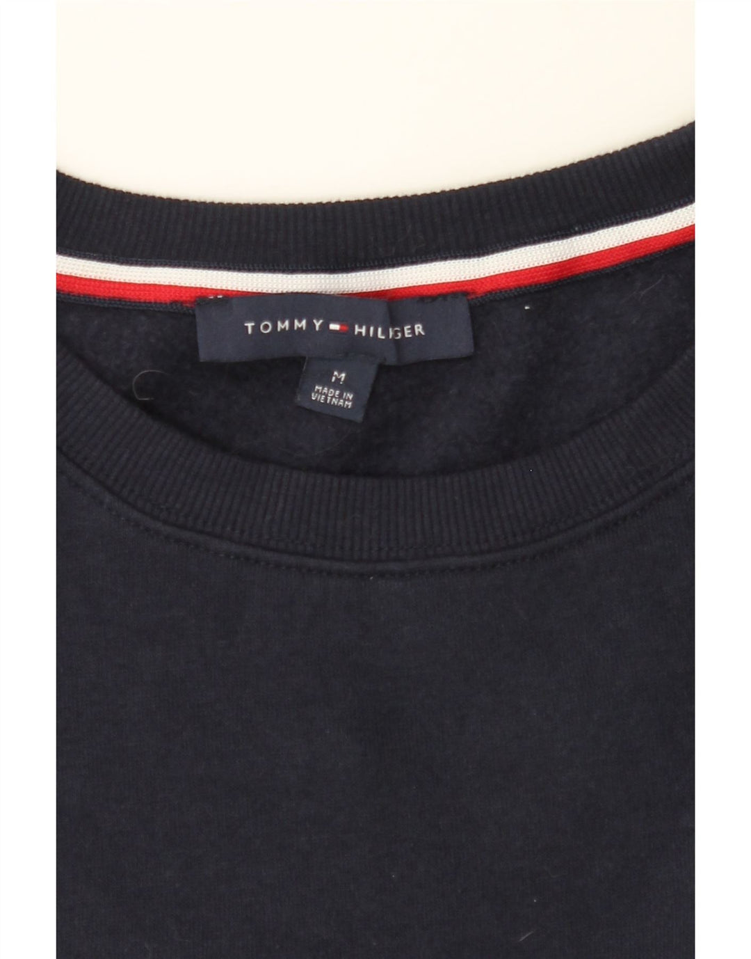TOMMY HILFIGER Womens Sweatshirt Jumper UK 14 Medium Navy Blue Cotton Vintage Tommy Hilfiger and Second-Hand Tommy Hilfiger from Messina Hembry 