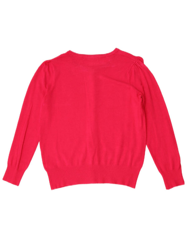 Marks & Spencer Womens Cardigan Sweater UK 10 Small Pink Viscose