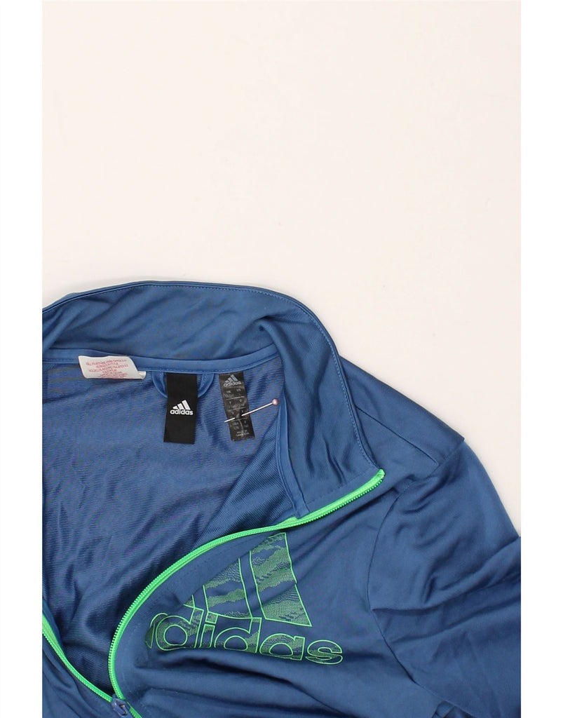 ADIDAS Boys Graphic Tracksuit Top Jacket 13-14 Years Large  Blue Polyester | Vintage Adidas | Thrift | Second-Hand Adidas | Used Clothing | Messina Hembry 