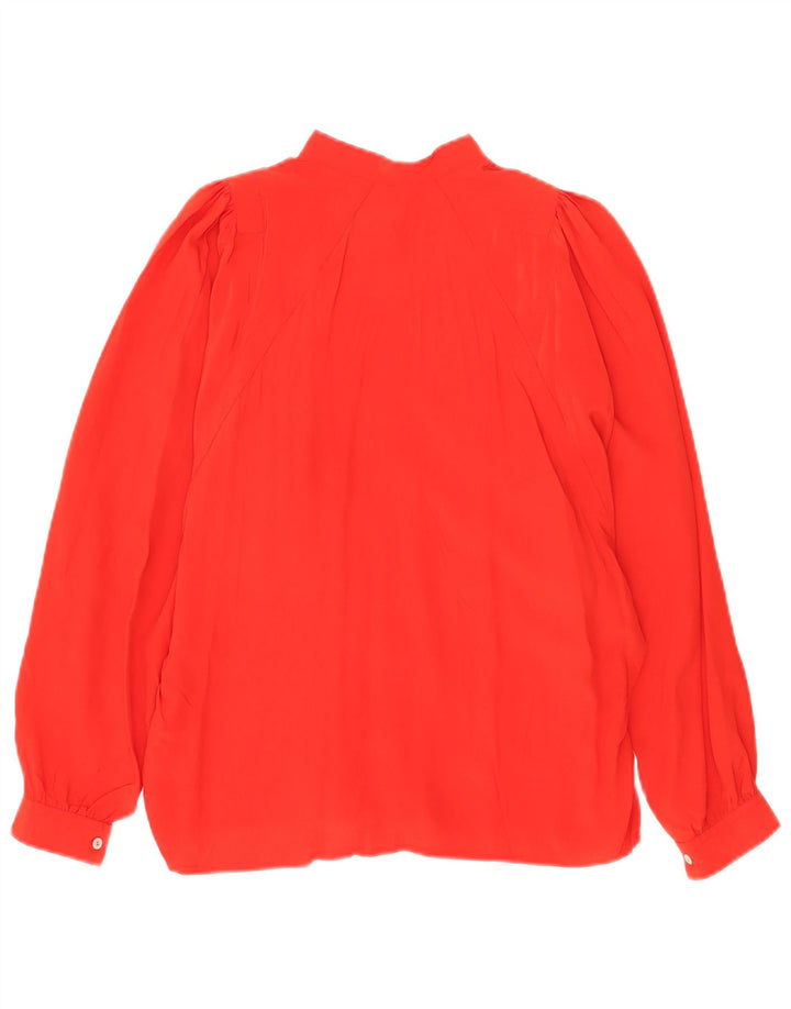 Vintage Womens Shirt Blouse IT 44 Medium Red Silk