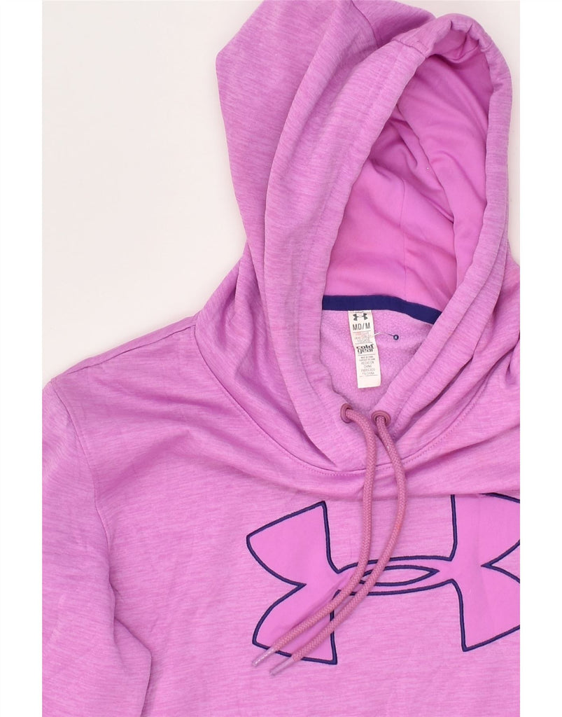 UNDER ARMOUR Womens Graphic Hoodie Jumper UK 14 Medium Purple | Vintage Under Armour | Thrift | Second-Hand Under Armour | Used Clothing | Messina Hembry 
