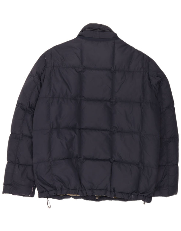 Geox Mens Hooded Padded Jacket UK 48 4XL Navy Blue