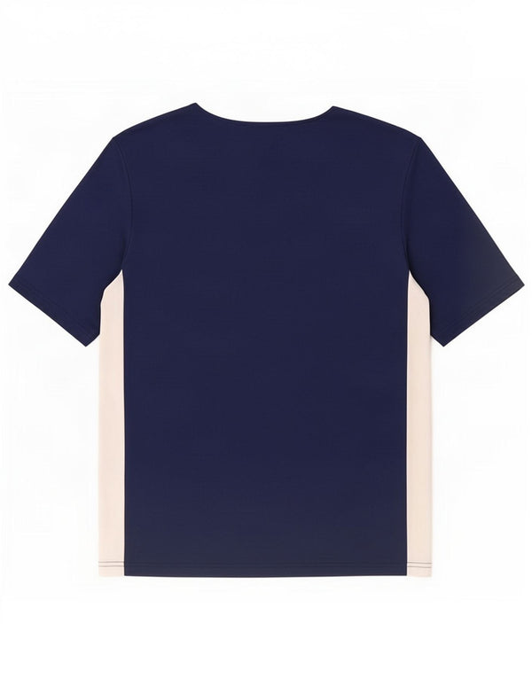Adidas Boys Aeroready T-Shirt Top 13-14 Years Navy Blue Colourblock