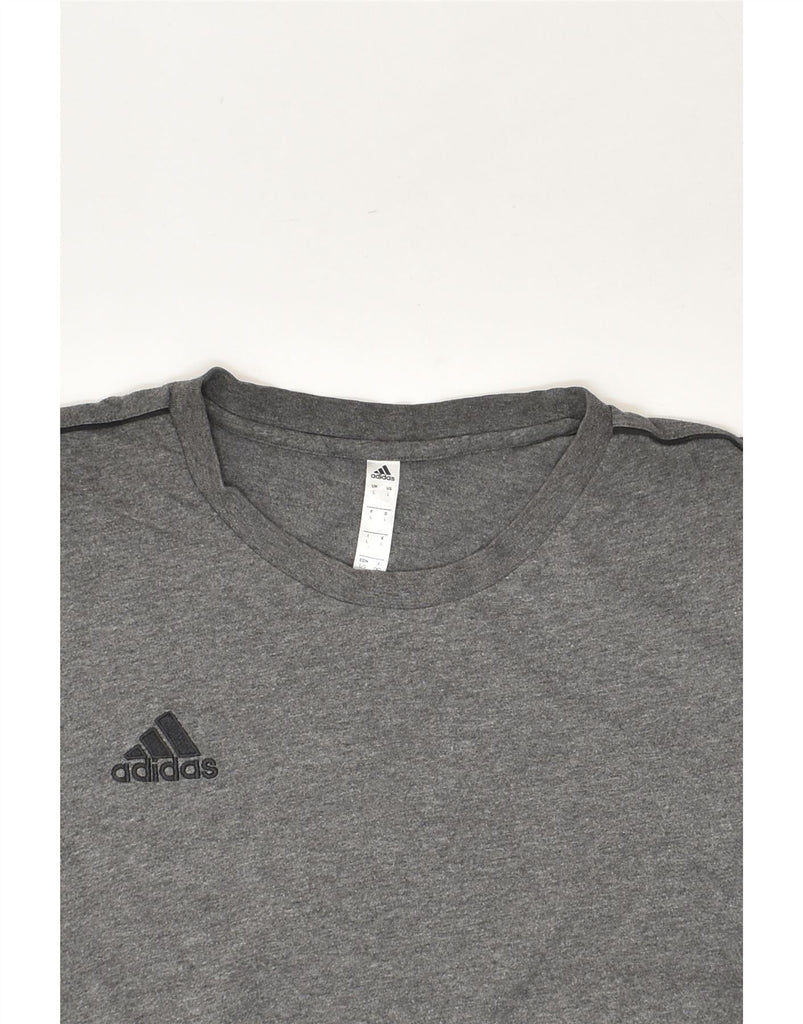 ADIDAS Mens T-Shirt Top Large Grey Cotton | Vintage Adidas | Thrift | Second-Hand Adidas | Used Clothing | Messina Hembry 