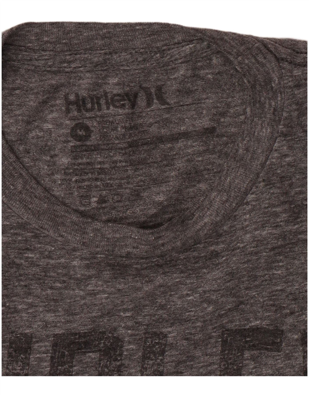 Hurley Mens Regular Fit Graphic T-Shirt Top Medium Grey