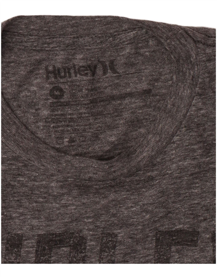 Hurley Mens Regular Fit Graphic T-Shirt Top Medium Grey
