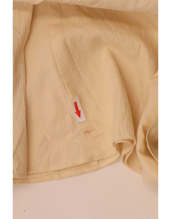 Zara Womens A-Line Dress UK 12 Medium Yellow Cotton