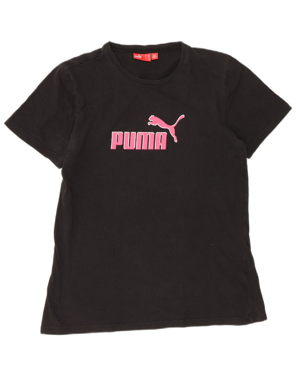 Puma Girls Graphic T-Shirt Top 15-16 Years Black