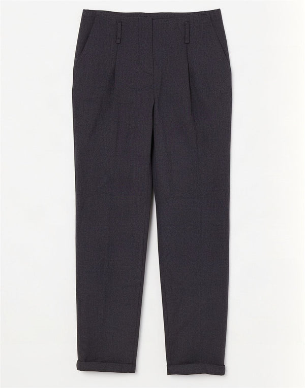 Zara Womens Straight Chino Trousers Small W26 L28 Navy Blue Polyester
