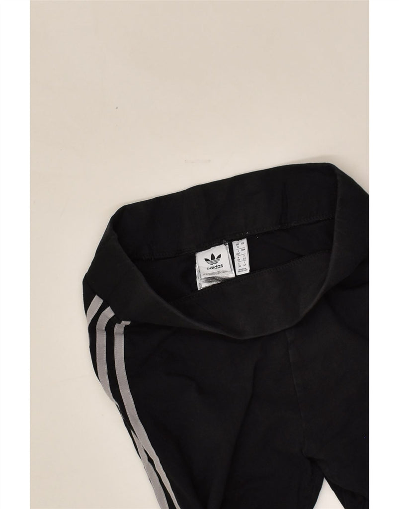 ADIDAS Womens Leggings UK 12 Medium  Black Cotton | Vintage Adidas | Thrift | Second-Hand Adidas | Used Clothing | Messina Hembry 