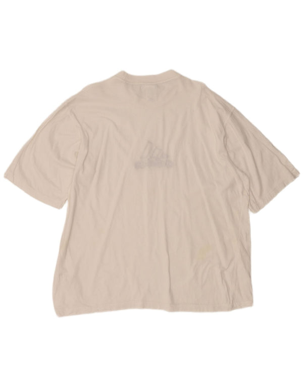 Adidas Mens Graphic T-Shirt Top UK 48/50 XL White Cotton
