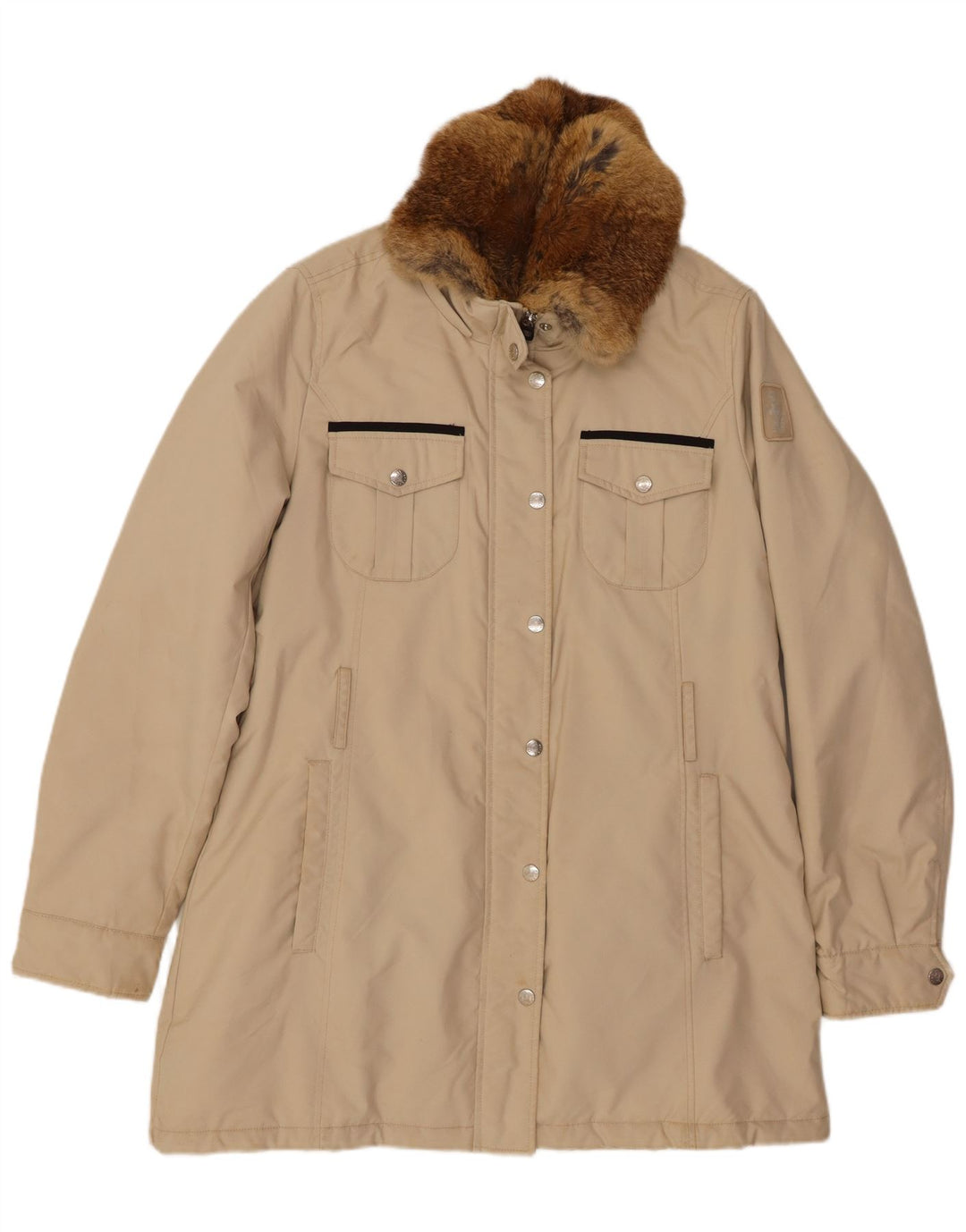 REFRIGUE Womens Windbreaker Coat UK 18 XL Beige Polyester