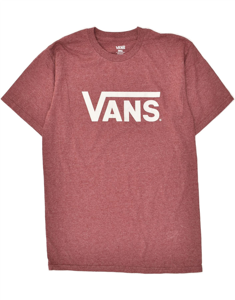 VANS Mens Graphic T-Shirt Top Small Maroon Flecked Cotton | Vintage Vans | Thrift | Second-Hand Vans | Used Clothing | Messina Hembry 