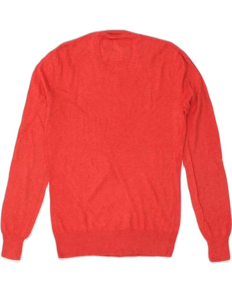 JACK WILLS Mens V-Neck Jumper Sweater XS Red Cotton | Vintage Jack Wills | Thrift | Second-Hand Jack Wills | Used Clothing | Messina Hembry 