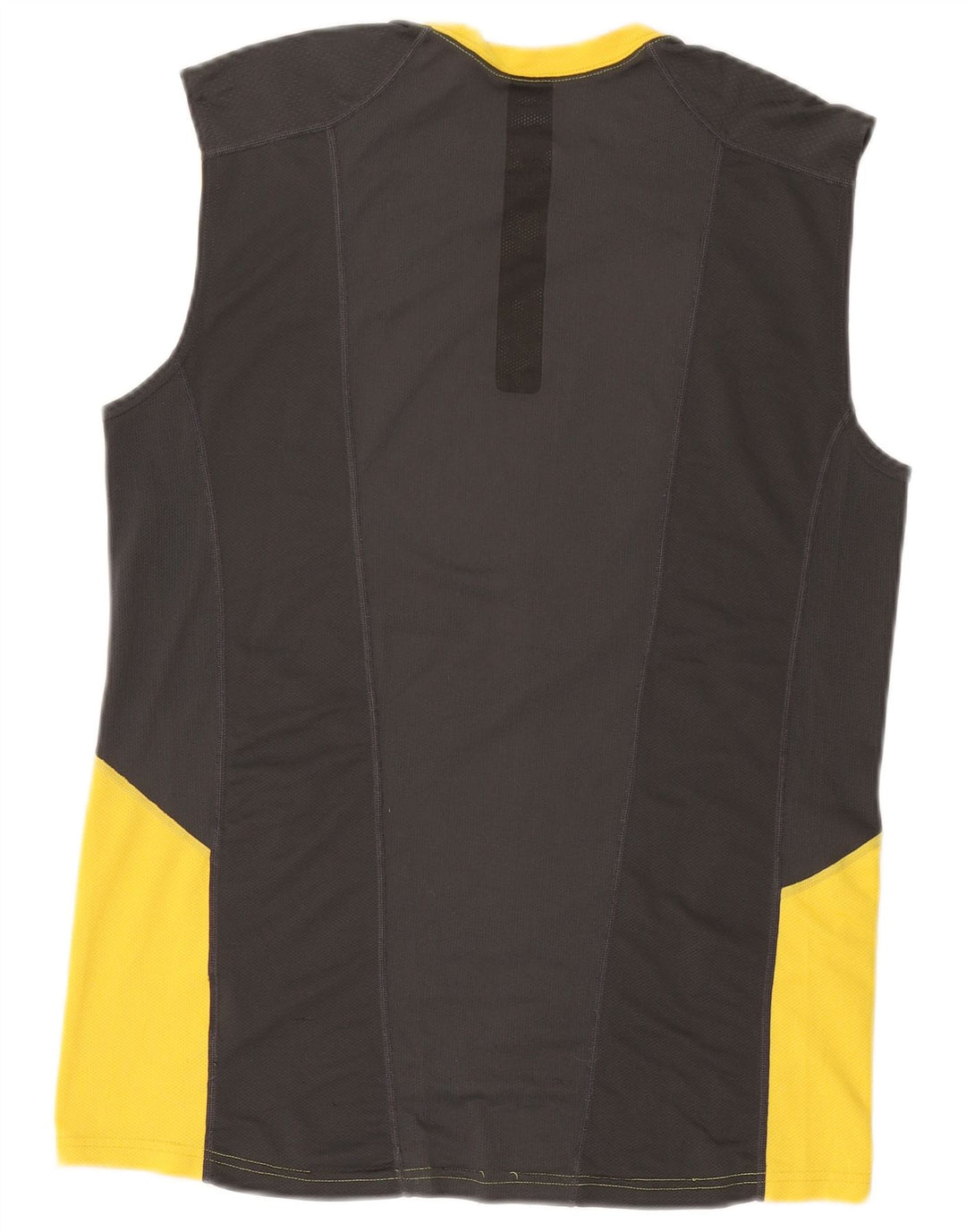 Nike Mens Dri Fit Vest Top Small Yellow Colourblock Polyester