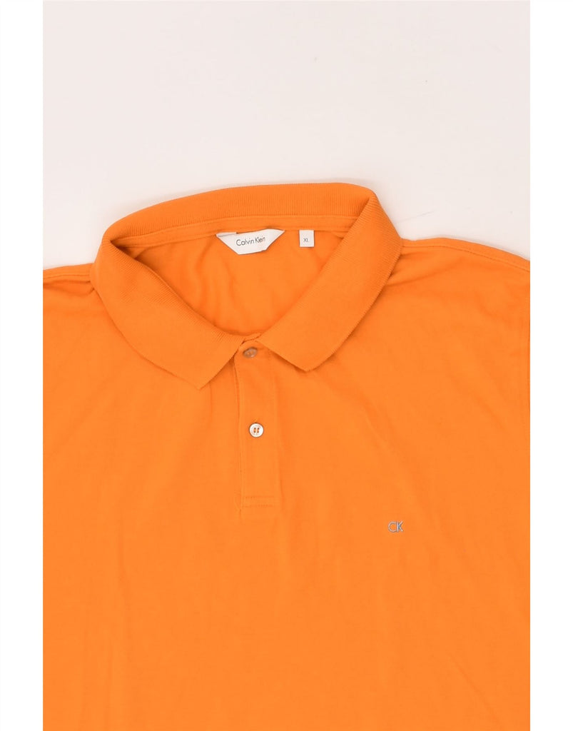 CALVIN KLEIN Mens Polo Shirt XL Orange Cotton | Vintage Calvin Klein | Thrift | Second-Hand Calvin Klein | Used Clothing | Messina Hembry 