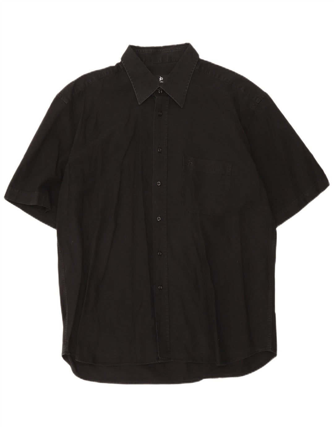 Roccobarocco Mens Short Sleeve Shirt Medium Black