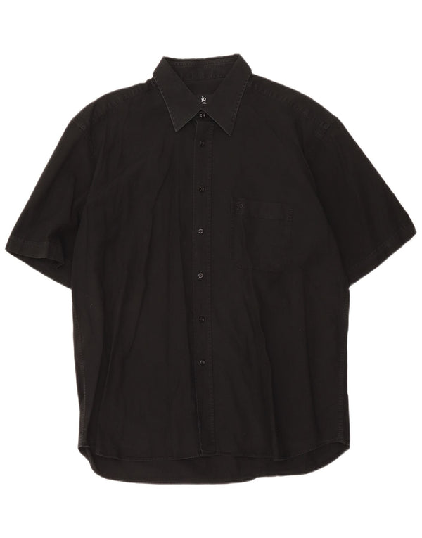 Roccobarocco Mens Short Sleeve Shirt Medium Black