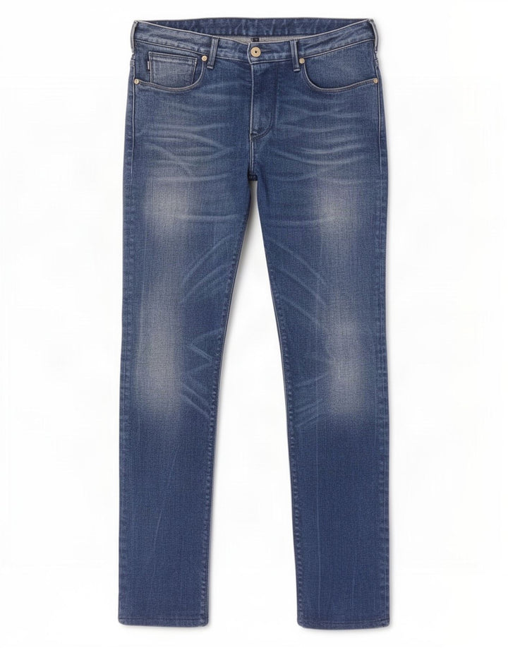 Armani Mens Slim Jeans W30 L30 Blue Cotton