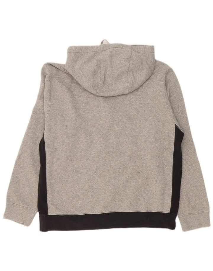 Nike Mens Zip Neck Hoodie Jumper Medium Grey Colourblock Cotton