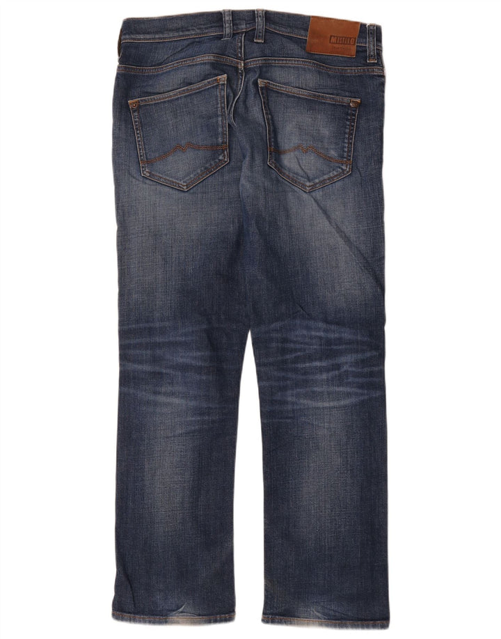 Mustang Mens Straight Jeans W32 L30 Blue Cotton
